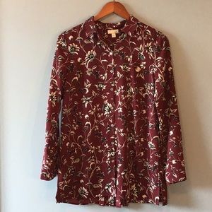 J.Jill Blouse with Pleated Back